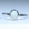 Coober Pedy Solid Opal Silver Ring - Size 8 Code CC616
