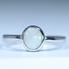 Coober Pedy Solid Opal Silver Ring - Size 8 Code CC616