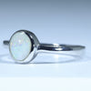 Coober Pedy Solid Opal Silver Ring - Size 8 Code CC616