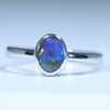 Australian Solid Boulder Opal Silver Ring - Size 7.5 CC646