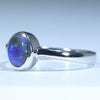 Australian Solid Boulder Opal Silver Ring - Size 7.5 CC646