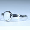 Coober Pedy Solid White Opal Silver Ring - Size 7.5 Code CC624