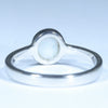 Coober Pedy Solid White Opal Silver Ring - Size 7.5 Code CC624