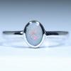 Australian Solid Boulder Opal Silver Ring - Size 6.75 CC652