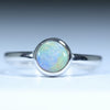Australian Solid Boulder Opal Silver Ring - Size 5.25 CC628