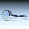Australian Solid Boulder Opal Silver Ring - Size 5.25 CC628