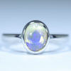 Coober Pedy Crystal Opal Silver Ring - Size 8.25 Code CC622