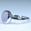 Coober Pedy Crystal Opal Silver Ring - Size 8.25 Code CC622