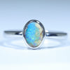 Australian Solid Boulder Opal Silver Ring - Size 7.5 CC621