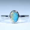 Australian Solid Boulder Opal Silver Ring - Size 7.5 CC621