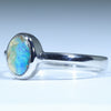 Australian Solid Boulder Opal Silver Ring - Size 7.5 CC621