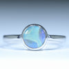 Australian Solid Boulder Opal Silver Ring - Size 8.25 CC631
