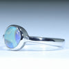 Australian Solid Boulder Opal Silver Ring - Size 8.25 CC631