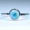 Coober Pedy Solid Opal Silver Ring - Size 7.5 Code CC627