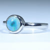 Coober Pedy Solid Opal Silver Ring - Size 7.5 Code CC627