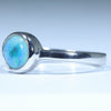 Coober Pedy Solid Opal Silver Ring - Size 7.5 Code CC627