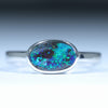 Australian Solid Boulder Opal Silver Ring - Size 8.25 CC623