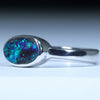 Australian Solid Boulder Opal Silver Ring - Size 8.25 CC623