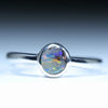 Australian Solid Boulder Opal Silver Ring - Size 4.75 CC661