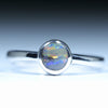 Australian Solid Boulder Opal Silver Ring - Size 4.75 CC661