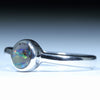 Australian Solid Boulder Opal Silver Ring - Size 4.75 CC661