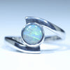 Australian Solid Boulder Opal Silver Ring - Size 7.25 CC608