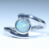 Australian Solid Boulder Opal Silver Ring - Size 7.25 CC608