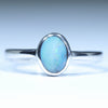 Australian Solid Boulder Opal Silver Ring - Size 7 CC645