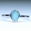 Australian Solid Boulder Opal Silver Ring - Size 7 CC645