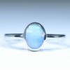 Australian Solid Boulder Opal Silver Ring - Size 7.5 CC650