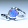 Australian Solid Boulder Opal Silver Ring - Size 8.5 CC655