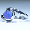 Australian Solid Boulder Opal Silver Ring - Size 8.5 CC655