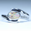 Australian Solid Boulder Opal Silver Ring - Size 7.25 CC613