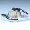 Australian Solid Boulder Opal Silver Ring - Size 7.25 CC613