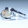 Australian Solid Boulder Opal Silver Ring - Size 7.25 CC613