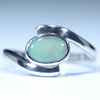 Natural Australian Coober Pedy Opal Silver Ring