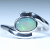 Sterling Silver - Solid Coober Pedy Dark Opal