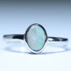 Australian Solid Boulder Opal Silver Ring - Size 5.25 CC607