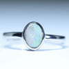 Australian Solid Boulder Opal Silver Ring - Size 5.25 CC607