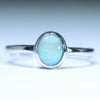 Australian Solid Boulder Opal Silver Ring - Size 7 CC630