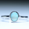 Australian Solid Boulder Opal Silver Ring - Size 7 CC630