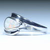 Sterling Silver - Solid Coober Pedy White Opal