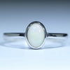Silver White Opal Ring