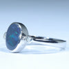 Sterling Silver - Solid Lightning Ridge Black Opal - Natural Diamonds