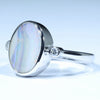 Sterling Silver - Solid Queensland Boulder Opal - Natural Diamonds