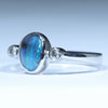 Sterling Silver - Solid Queensland Boulder Opal - Natural Diamonds
