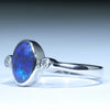Sterling Silver - Solid Queensland Boulder Opal - Natural Diamonds