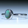 Australian Solid Boulder Opal Silver Ring - Size 4.5 CC641