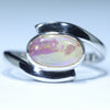 Natural Australian Queensland Pipe Opal Silver Ring