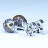 Australian Boulder Opal Matrix Silver Stud Earrings (7mm) Code V122